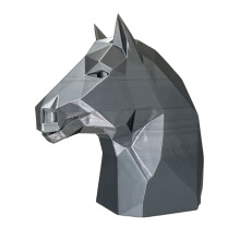 Protective Cover Easy Installation Trailer Hitch Cover Horse Head Design Silver