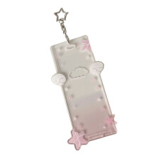 Multifunctional Scratch Resistant Card Sleeve Keychain Campus Card Holders Case Pink