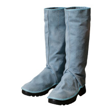 Leather Welding Boot Protectors Guards Heat Proof Design For Industrial Use 2pcs Blue 40