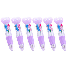Retractable Multicolored Pen 1.0MM for Student Writing Note Taking Journaling Candy purple