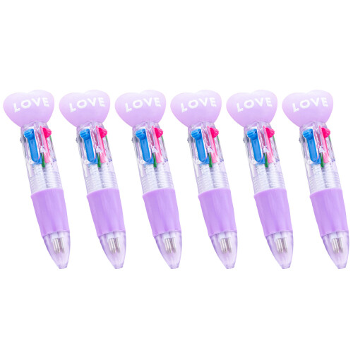 Retractable Multicolored Pen 1.0MM for Student Writing Note Taking Journaling Candy purple