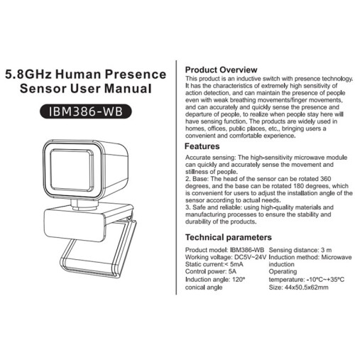5-24V Body Infrared Motion Sensor  Human Presence Sensor  RGB LED Light Strip Microwave Sensor 2