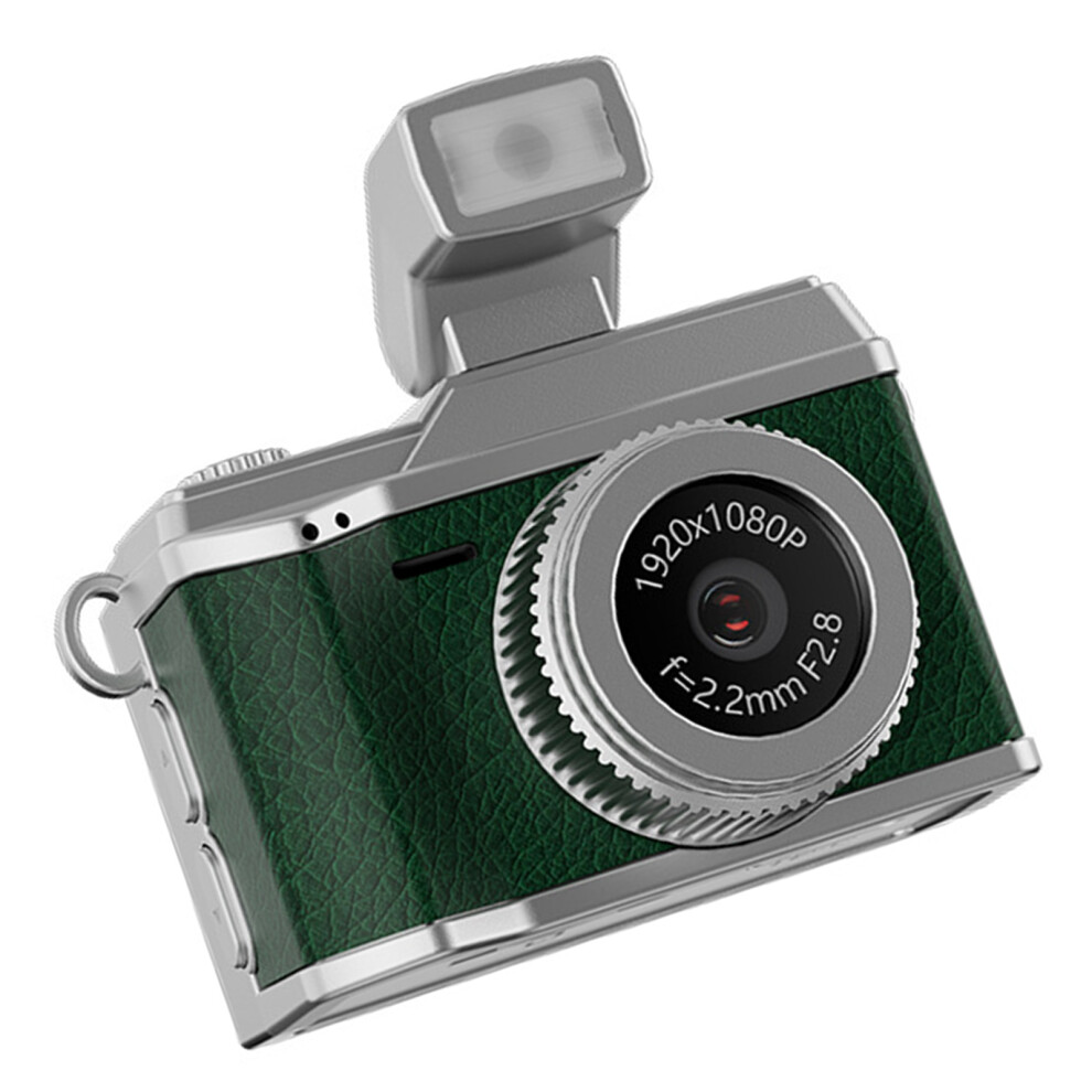 Mini Camera Keychain Accessory Build In Flash Retro Design 1080P High Definition Green 7754004724181