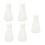 5Pcs Clear Plastic Graduated Flasks Triangular Shape Laboratory Flasks with Lid 1000ml 1