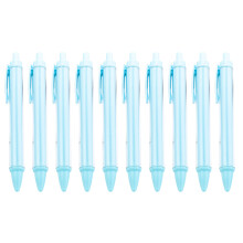 Retractable Ballpoint Pen Ergonomic Grip Multipurpose Plastic Pens Black Inks Candy Blue