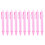 10Pcs Refillable Plastic Ballpoint Pen Retractable Ballpoint Pen Black Inks Pink 1