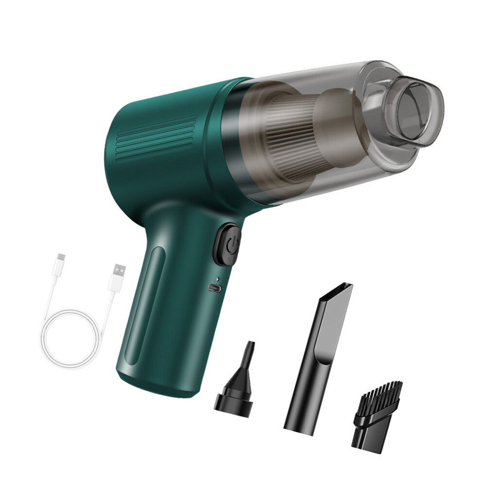 Wireless Car Vacuum Cleaner Strong Suction Multiple Attachments For Vehicles Use Green 7754004684102