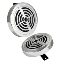 Pair Of 12V Stainless Steel Protective Cover Horns For Car Motorcycle High Low Twin Tone A