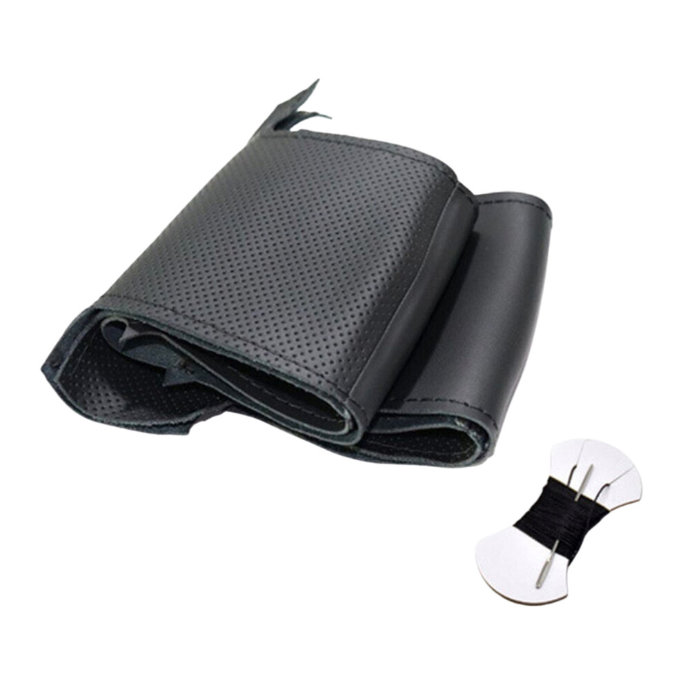 Nonslip Steering Wheel Cover Soft Grip Pu Leather All Season Antislip Design Black 7754004690172