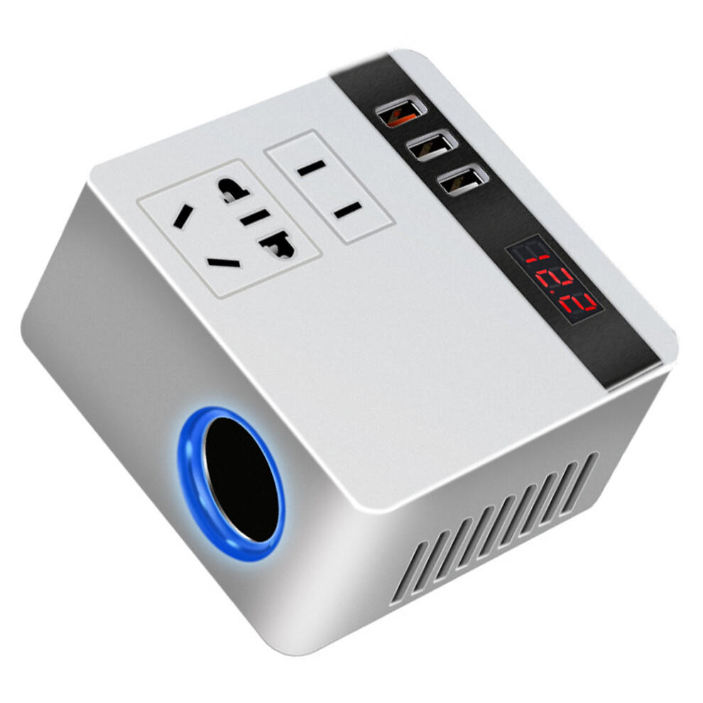 12V 24V To 220V Car Power Inverter 150W Outlet Ideal For Travel Camping Use White 7754004687561