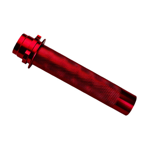 Motorcycle Customization Twist Grip Aluminum Construction 140mm for Durability Red
