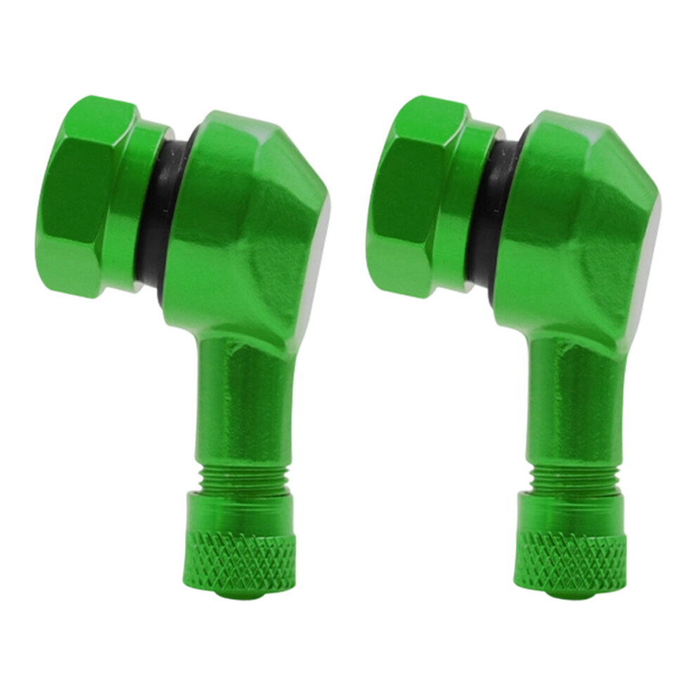 Replacement Tire Valves Stems 90 Degree Aluminum Tyre Valves Stem For Motorbike Green 7754004687677