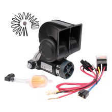 Effective Sound Range 24V Air Horn and Button for Strong Audible Signal Traffic Black