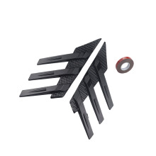Universal Rear Window Air Diverter ABS Spoiler Decorative Sticker Modification Black pair