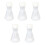 5Pcs Multipurpose Clear Plastic Graduated Flasks with Anti Spill Lid for Lab 50ml 1
