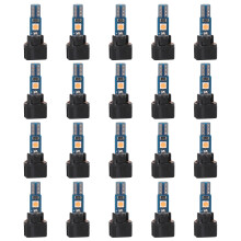 20Pcs LED Bulbs And Plastic Bases Universal For Automotive Dashboard Pink