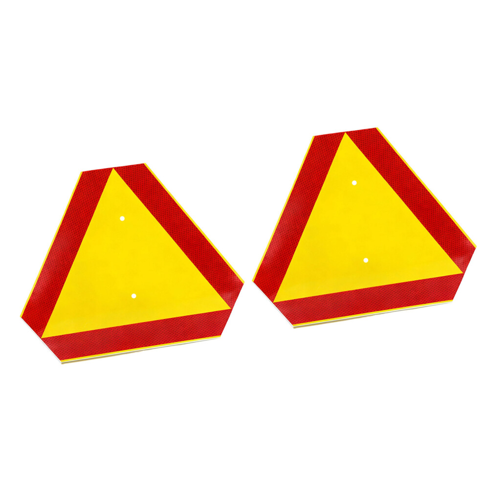 2 Pieces High Visibility Diamantine Grade Reflective Signs For Slow Background Wi Yellow 7754004730380