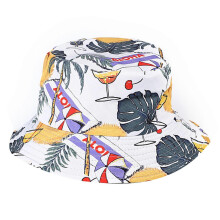(4) Unisex Reversible Bucket Hat Fisherman Hat for Casual Wear Breathable Sunshade for Teenagers Colorful Print 9