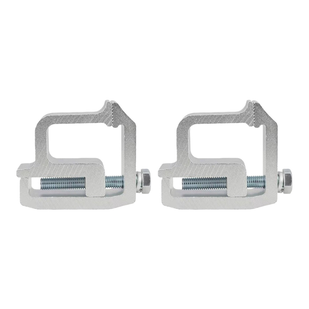 2Pcs Aluminum Mounting Clamps Universal Rustproof Truck Caps Toppers Shell Clip Silver 7754004724129