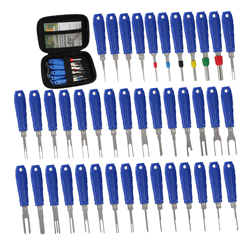 41Pcs Car Connector Pin Extractor Tool Terminal Removal Tool Auto Maintenance Blue 7754004680715