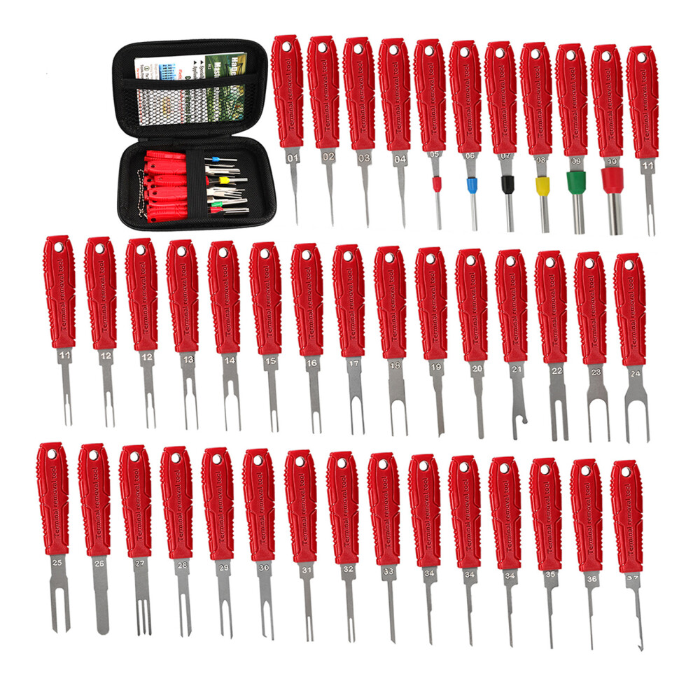 41Pcs Car Wire Connector Removal Tool Electrical Terminal Removal Auto Service Red 7754004680449