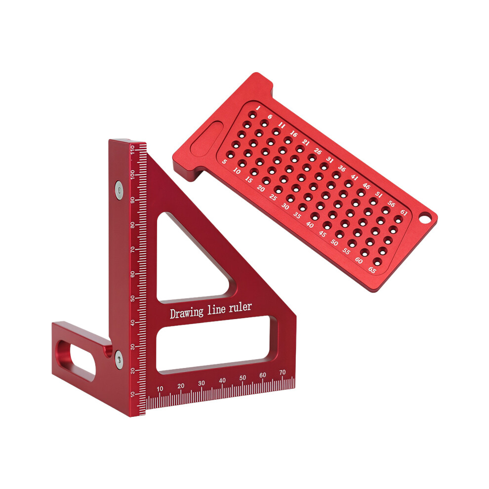 Woodworking Ruler Triangle Scale T Shape Hole Gauge For Precise Measurement T65 7754004762039
