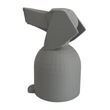 Dog Head Tow Hitch Protector Easy Installation Trailer Hitch Cover Caps Gray