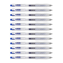 12PCS Retractable Gel Pen 0.5MM Tip Quick Dry Ergonomic Grip Gel Pen for Office Blue