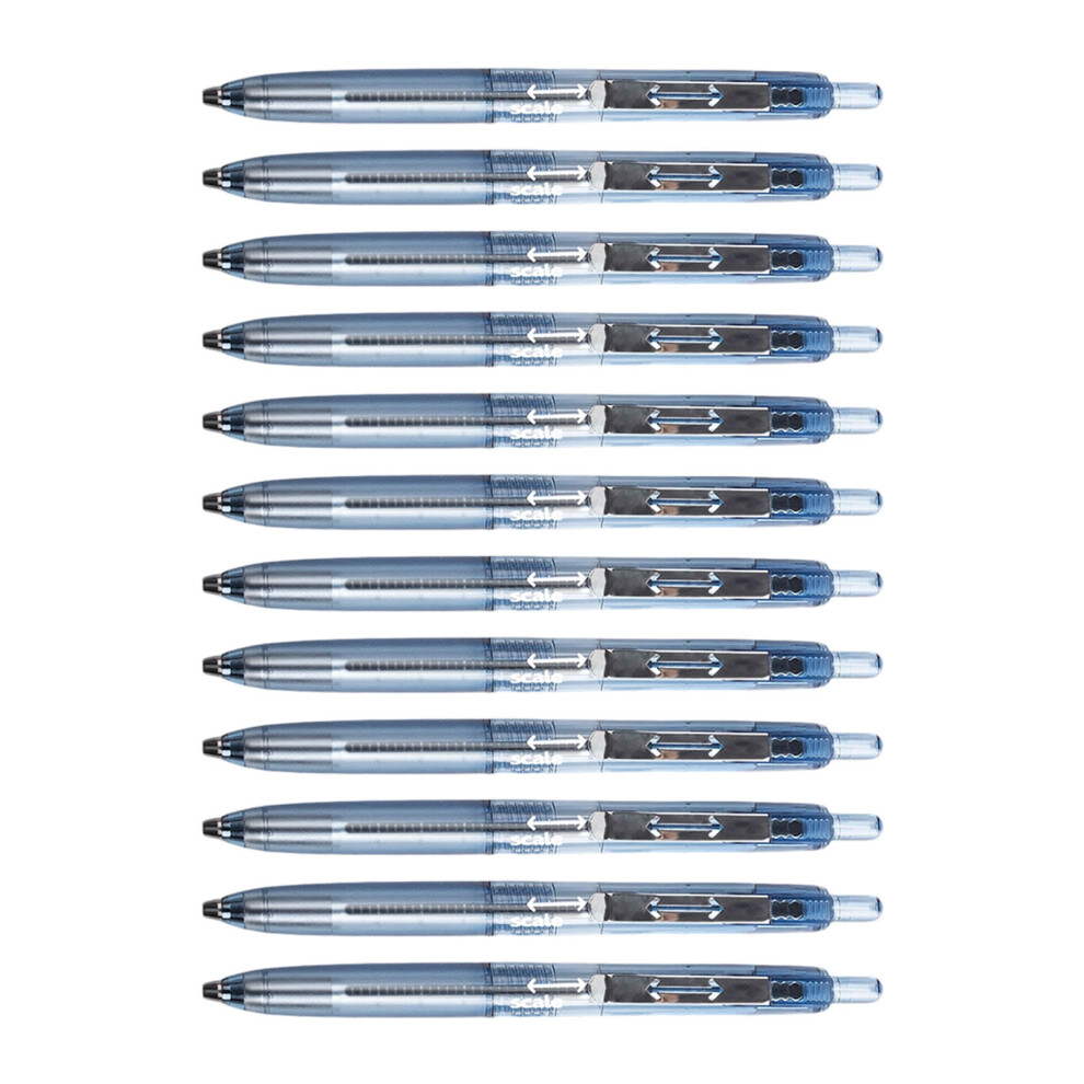 12Pcs Retractable Gel Inks Pen 0.5Mm Tip Refillable Gel Pen Quick Dry For Office Bl 7754004714175