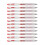 12PCS Retractable Gel Inks Pen Refillable Gel Inks Pen 0.5MM Tip Quick Drying Red 1