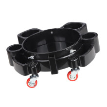 Detailing Bucket Dollies with Rotating Wheel and Locking Casters for Car Wash Black