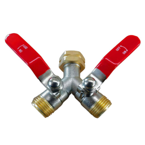 2/4 Way Brass Water Divider Valves Drip Systems Water Flow Splitter Compact Type 1