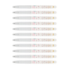 12Pcs Press Type Gel Ink Pen 0.5mm Tip Fast Drying Fluid Writing School Lychee Secret