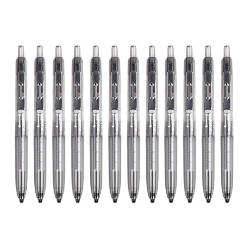 12PCS Ergonomic Handle Retractable Gel Pen 0.5MM Quick Dry for Daily Note Taking B