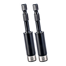 Extended Hex Shank Adapter Featuring Magnetic Steel Ball Design For Secure Grip 2 pack