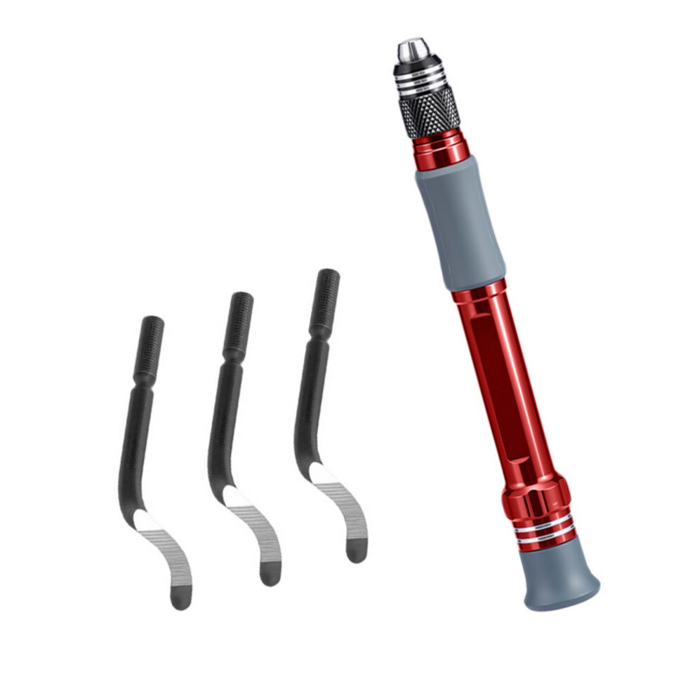 Aluminum Deburring Tool Ergonomic Design Burr Removal Hand Tool Craftsmen Use Red 7754004769496