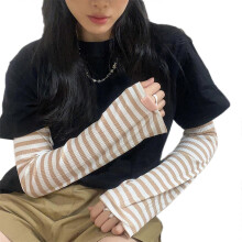 (coffee color) Girls Cute Gloves Pride Month Accessories For Driving Sunscreen Summer Wear Rainbow Cooling Lady Sleeve Pink