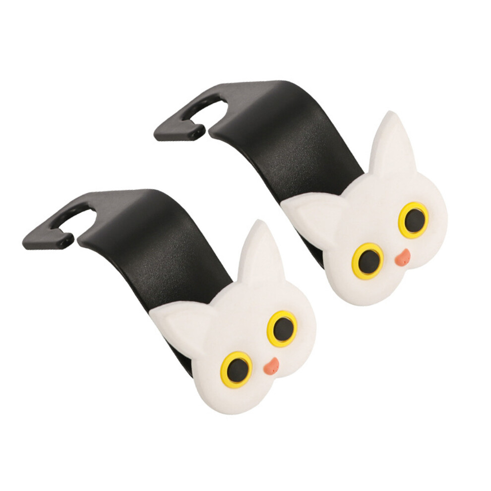 Car Seats Headrest Hook Universal Car Hook Interior Seats Back Hanger Hook White 2 7754004745476