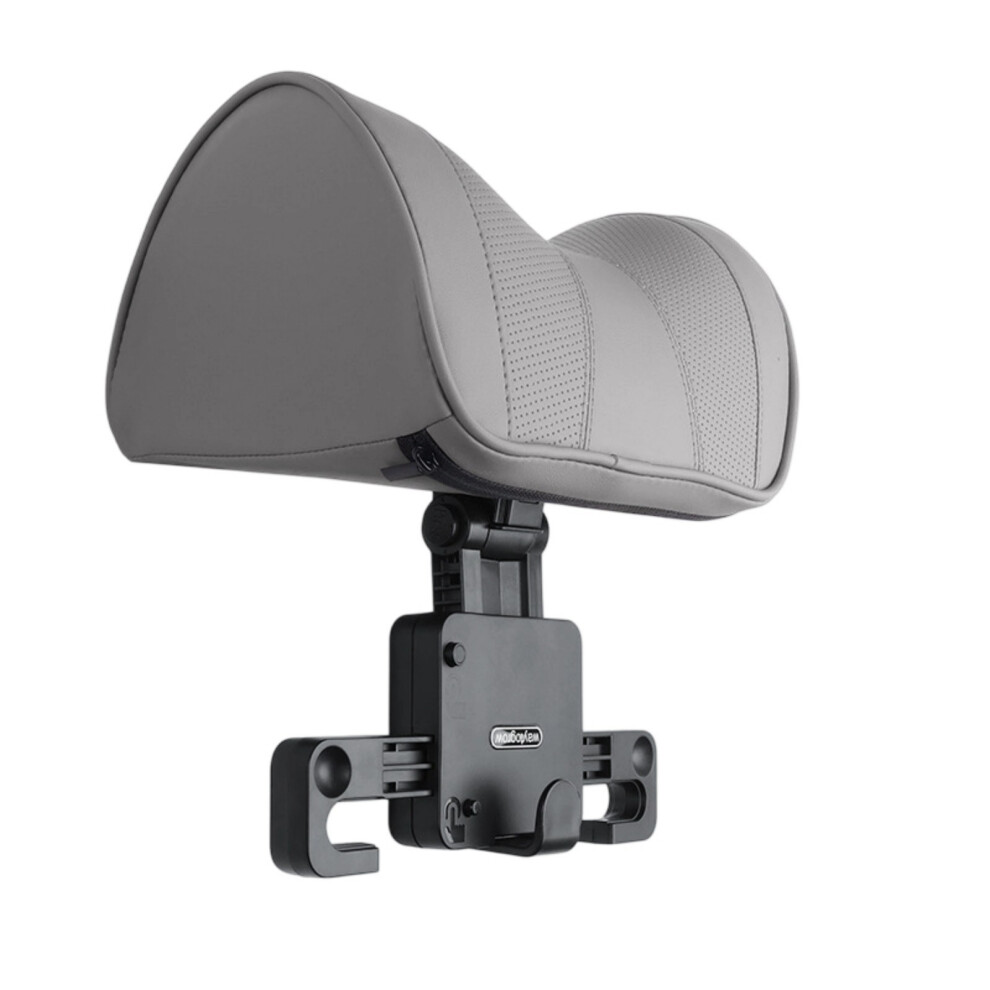 Adjustable Auto Headrest Cushion Nonslip Clamp Design For Long Road Trip Gray 7754004765801