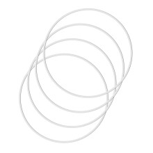 4pcs 19 Inch Car Hub Protectors Stylish Sporty Appearance Enhancer for 19inch White