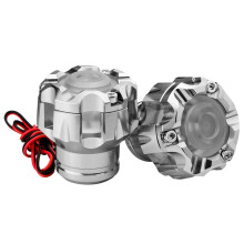 Universal Motorcycle Fork Crash Protector LED Light Drop Protection Aluminum Silver