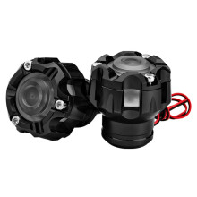 Anti Collision Motorcycle Fork Protector Builtin LED Light Universal Aluminum Al Black