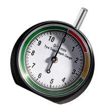 Truck Motorcycle Car Tire Tread Depth Gauge Zinc Alloy Body for Wear Inspection Black