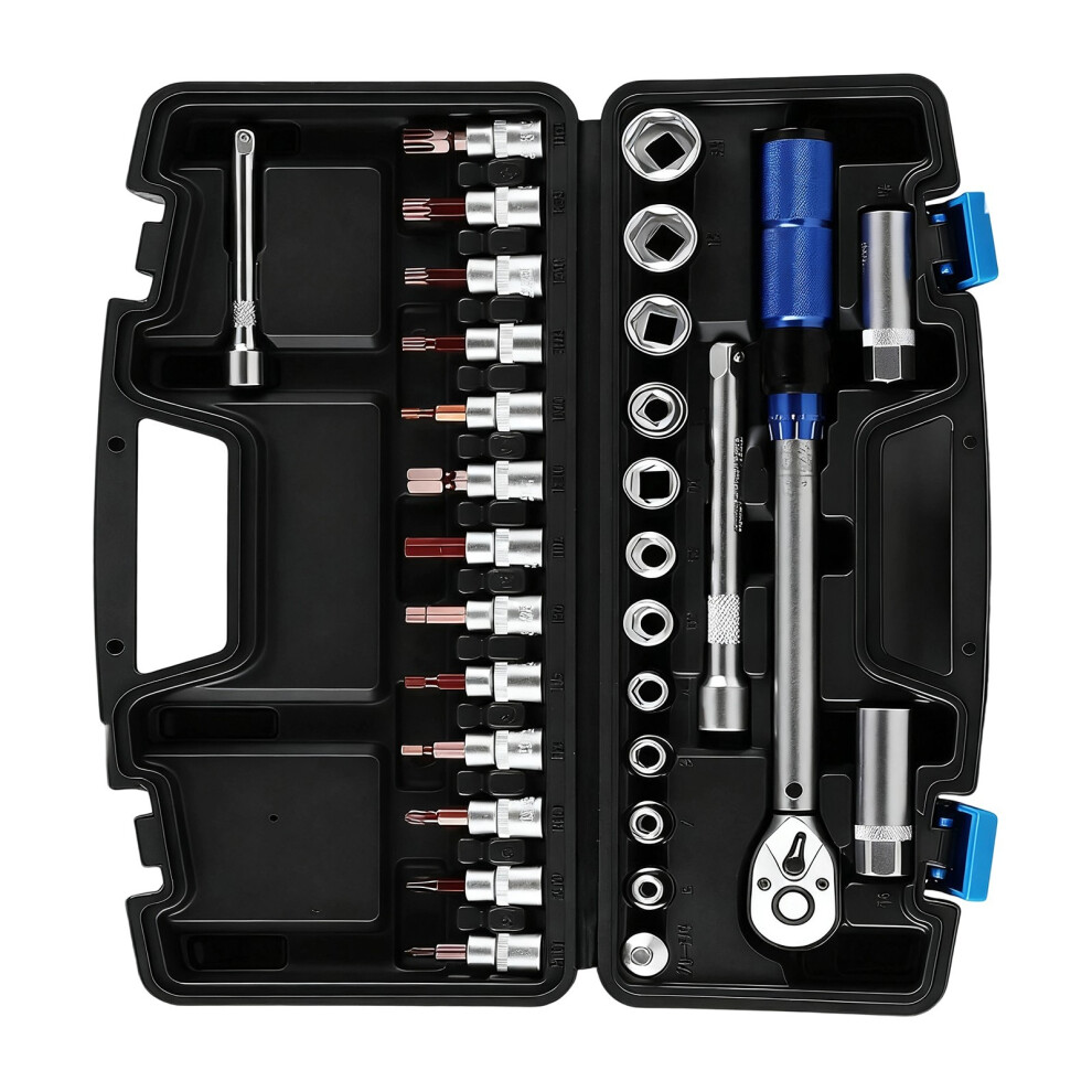 Precise Torque Wrench With Preset Function For Sparks Plugs & Automotive 30 Pieces Set 7754004766518