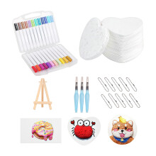 12/24 Color Marker And Water Brush Painting Set 10PCs 3D Foam Drawing Sheets I24 color