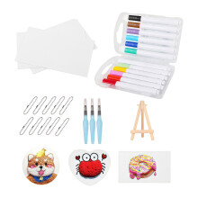Texture Drawing Sheets Color Painting Markers Beaded Chains Water Brushes Set A12 color