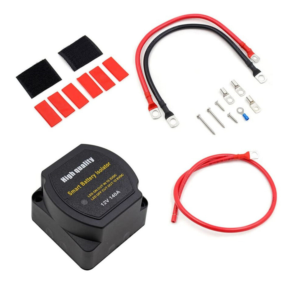 Battery Isolator For Camping Vehicles Boats 12V 140Amp Split Charge Relays 6 Meters 7754004757486