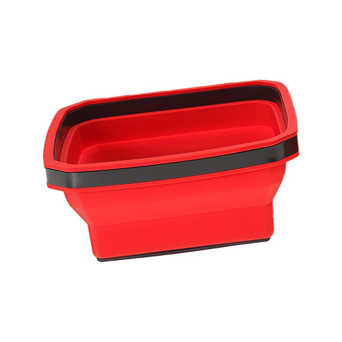 Silicone Foldable Screw Bowl Magnetic Base Tray Case for Tool Organization Red