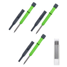 High Precise Woodworking Pencils 2.8mm With Stainless Steel Tip Pack of 3pcs Gray green