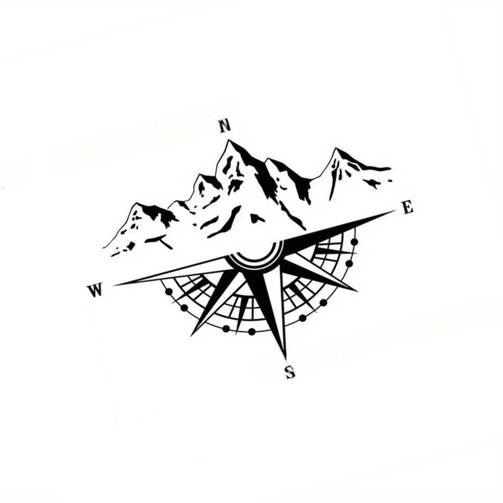 Adventure Themed Guidance Mountain Decals Weatherproof Car Stickers 2Pcs Black 7754004749108
